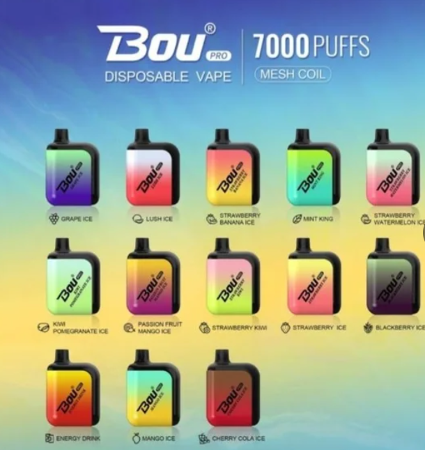 VAPER  DESECHABLE BOU 7000 PUFFS