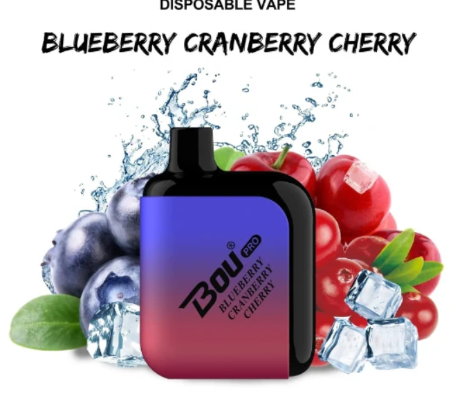 VAPERS BOU PRO 7000 PUFFS BLUEBERRY CRANBERRY CHERRY