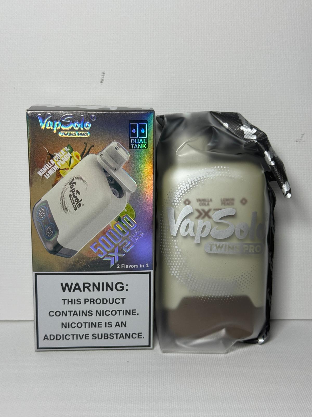 VAPERS 50000 X 2 DUAL TANK  VAINILLA COLA & LEMON PEACH