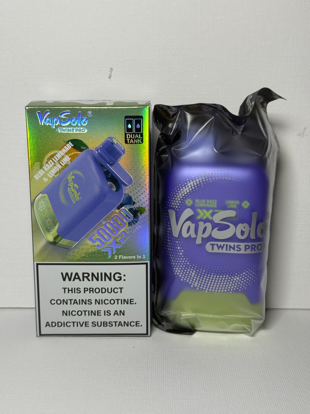 VAPERS 50000 X 2 DUAL TANK   BLUE RAZZ LEMONADE & LEMON LIMA